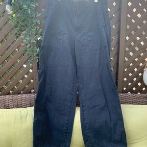 Uniqlo Women's Navy Blue Wide Leg Pants